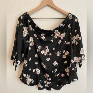 Olivia Grey Off The Shoulder Blouse